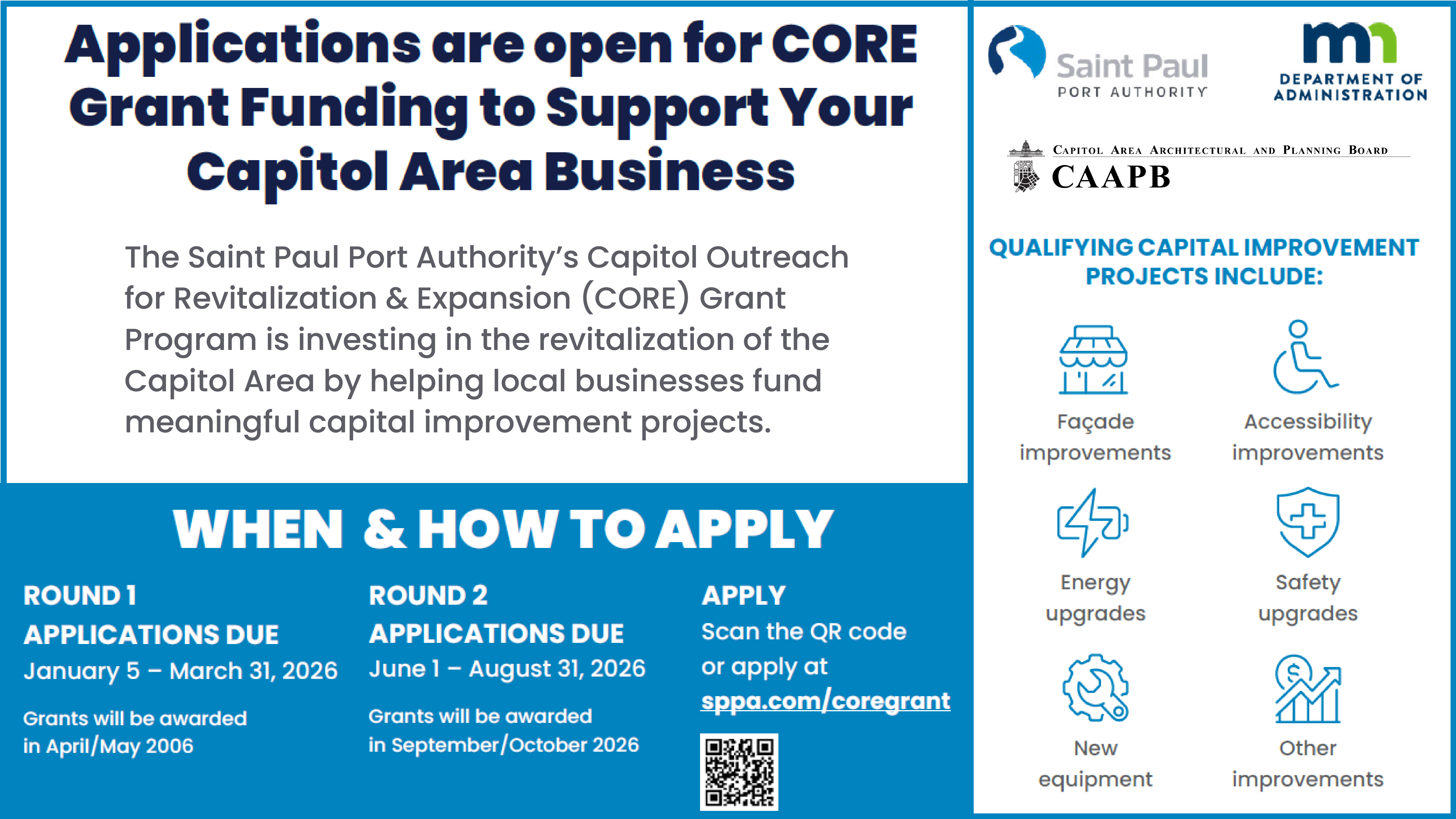 Updated CORE Grant Program website graphic_border Updated CORE Grant Program website graphic_border
