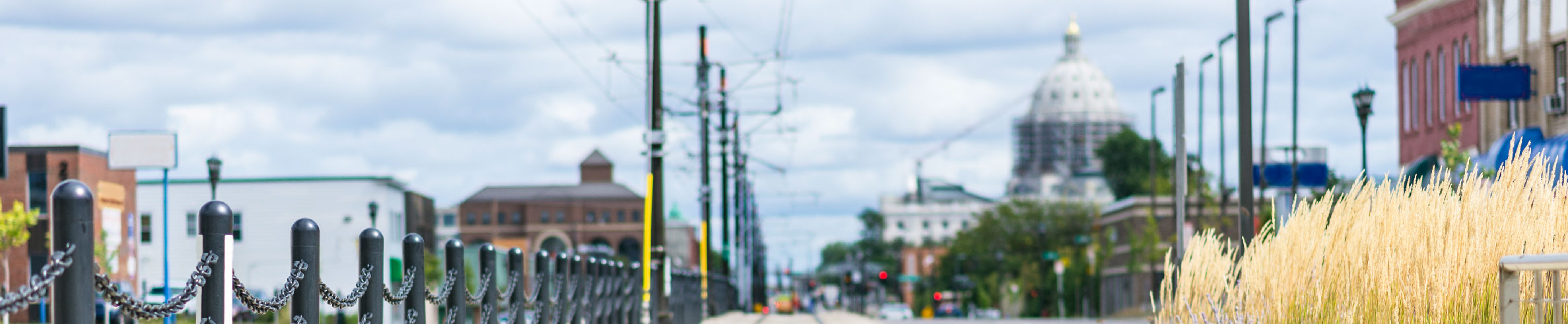 Minnesota Capitol view from Light Rail
