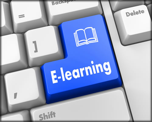 Keyboard button labeled E-Learning