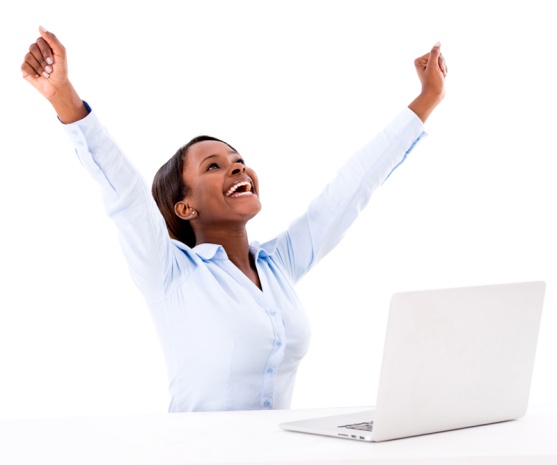 A young woman looking proud
