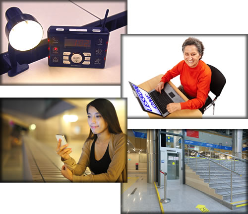 Collage of people using Assistive Technology.