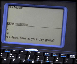 A device used for typing messages