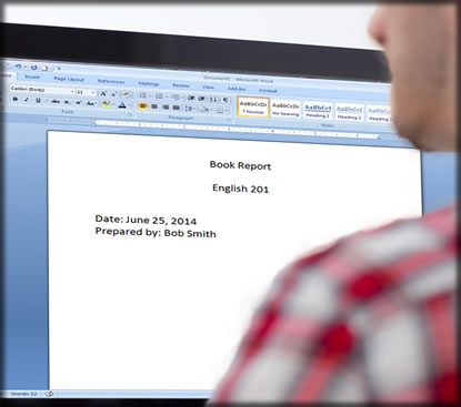 A person sitting at a computer