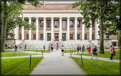 The front of a college.