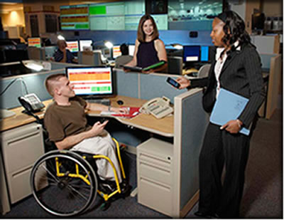 Person with a disability at work.