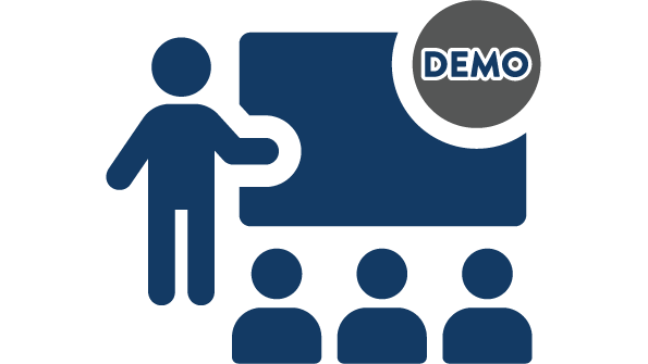 icon representing a demonstration