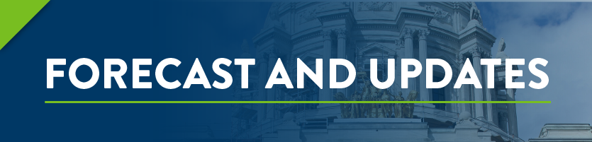 forecast-updates-banner Up close capture of the State of Minnesota Capitol building.