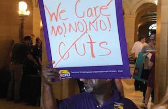 SEIU Healthcare Minnesota members turned out in force for a Care Not Cuts rally during the 2019 session