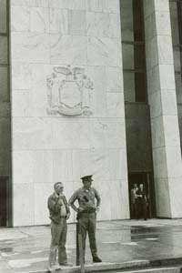 Guards outside