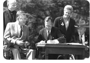 Bush Signing the Disabilities Act