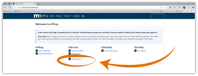 eDockets Step 3 eDockets Step 3
