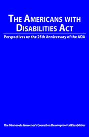 Book Cover - The Americans with Disabilities Act, Perspectives on the 25th Anniversary