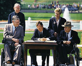 President George H.W. Bush Signs the ADA Into Law