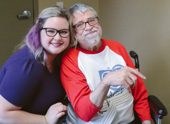 Kyle, activities coordinator and Richard, a client at Mankato’s Harry Meyering Center