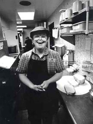 Individual working in a restaurant