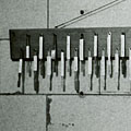 Toothbrushes on hooks