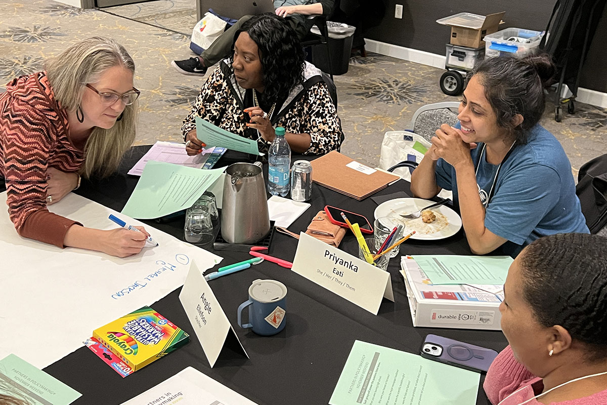 Class 42 November Session – roundtable activity – hard at work
