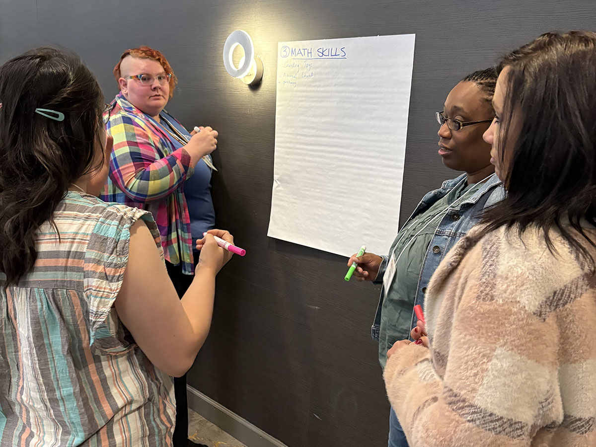 Class 43 October Session - paricipant puts up poster